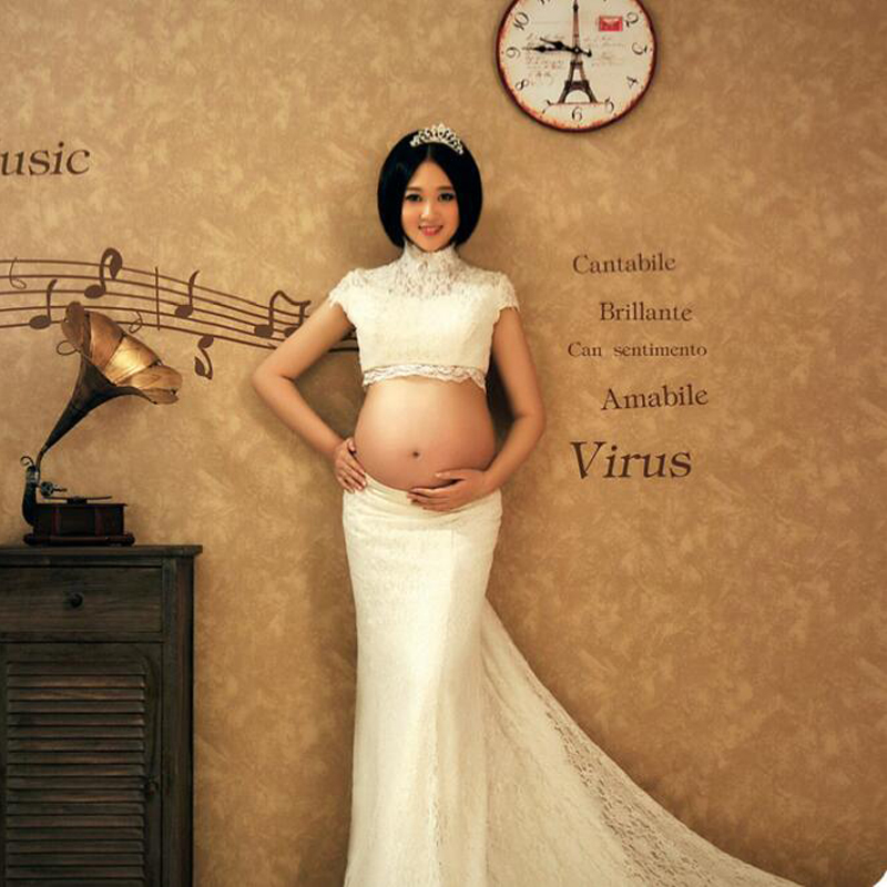 ЖЕШКА Жени Фустани породилно фотографија фустан gown облека породилно фотографија реквизити породилно облека долго бременоста