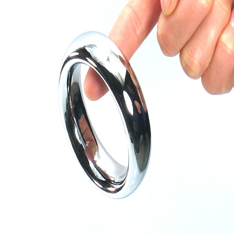 нерѓосувачки челик Полиран мазна петел прстен секс играчки за мажи Тешки круг пенисот прстен Внатрешниот D: 45mm/50mm cockring glans прстени