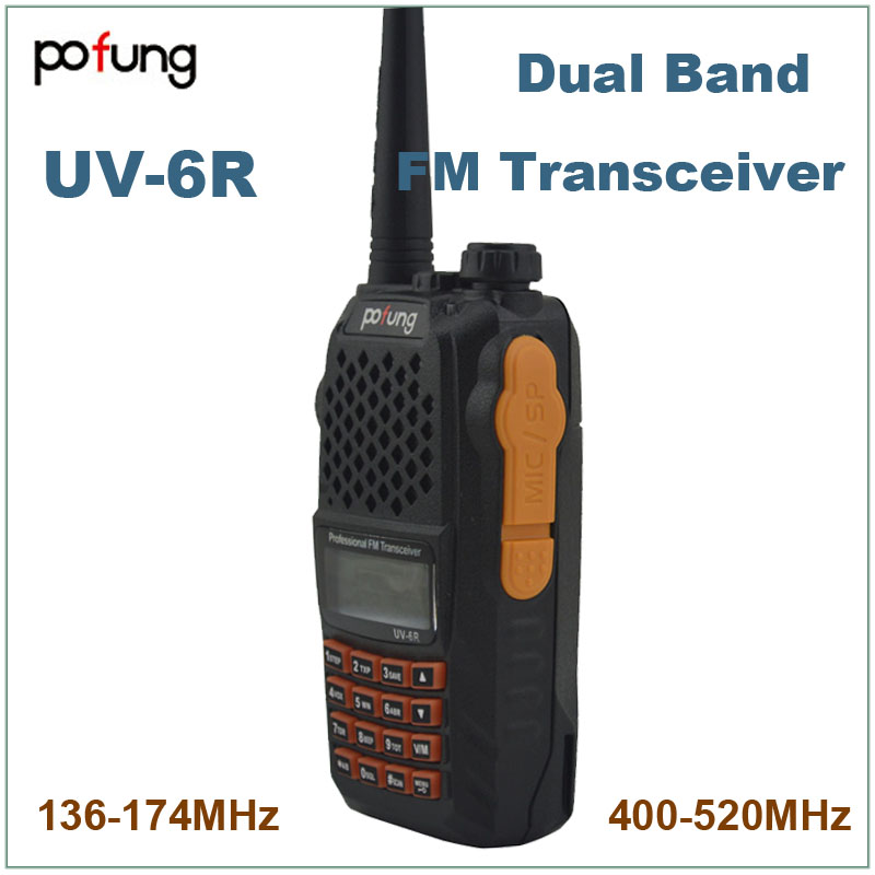 Pofung Baofeng УВ-6R UV6R Двојна Бенд VHF UHF 136-174MHz & 400-520MHz двонасочна Радио УВ 6R Водоотпорен VHF Радио FM Воки Токи