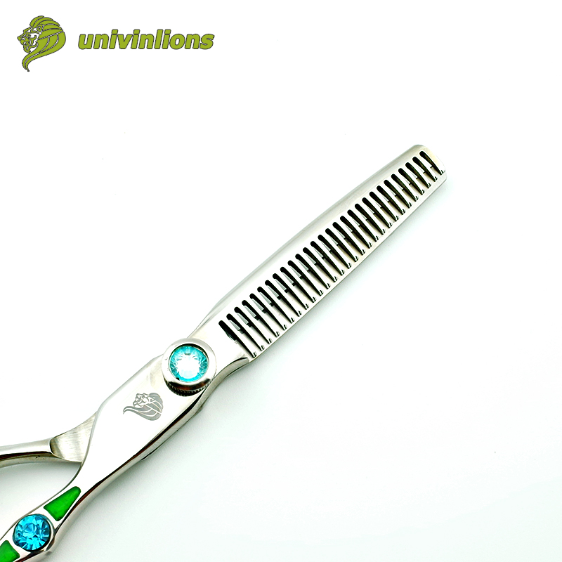 6 зелени дијамант коса ножици фризерски јапонски коса за сечење shears фризура clippers најдобри берберот ножици фризер жилет