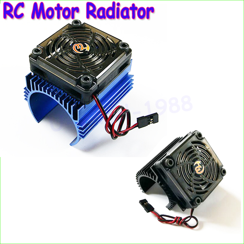 Оригиналниот hobbywing 1: 8 РК Автомобил Моторни Радијатор + 5V вентилаторот за ладење собранието одговараат за Hobbywing