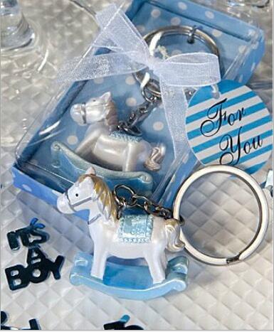 Бебе туш партија корист подарок--бебе сувенири копче синџир коњ за бебе родено подароци рекламирање материјали за гости
