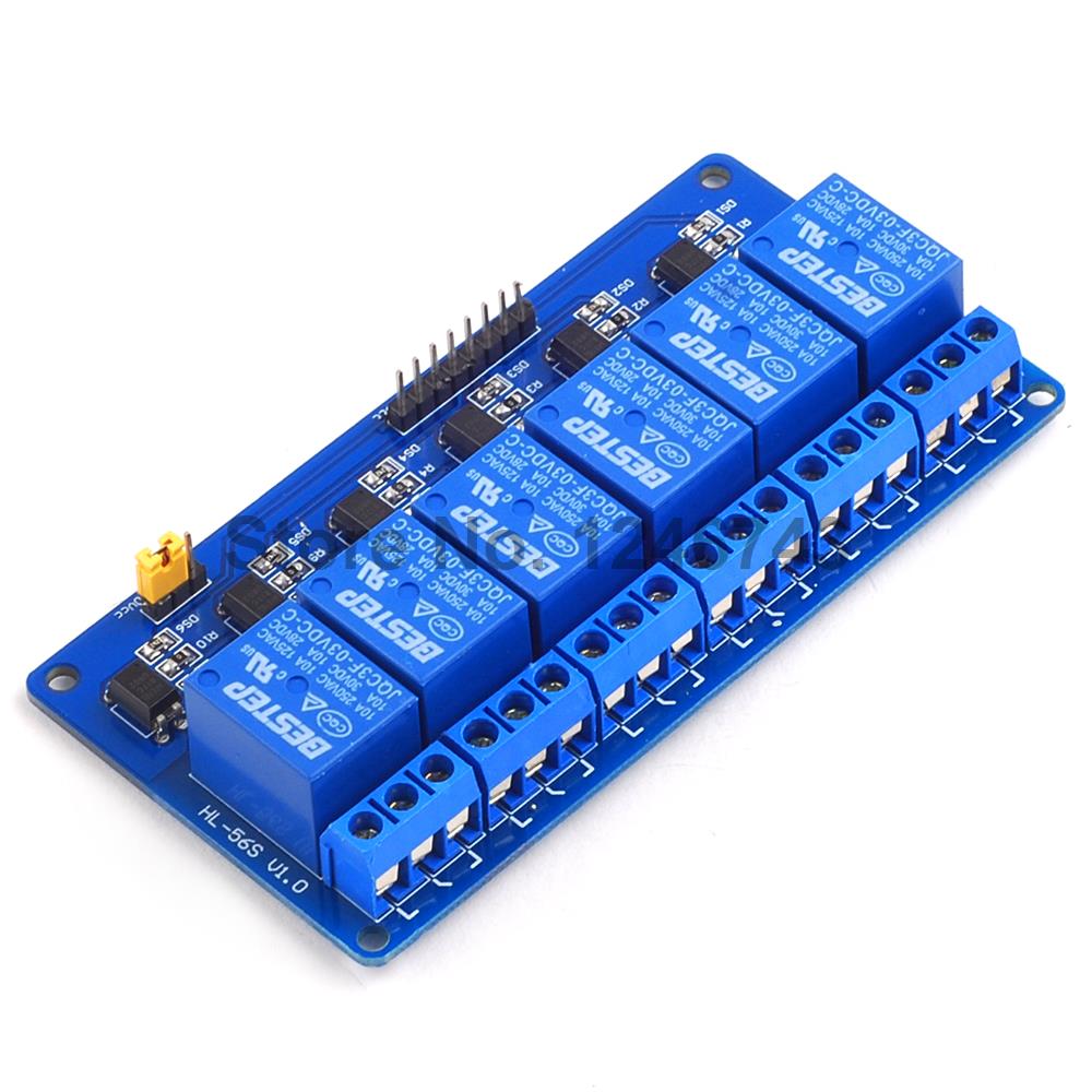1PCS 6 Канал 3V Реле Модул Optocoupler Изолација Низок Степен Потребен за Arduino