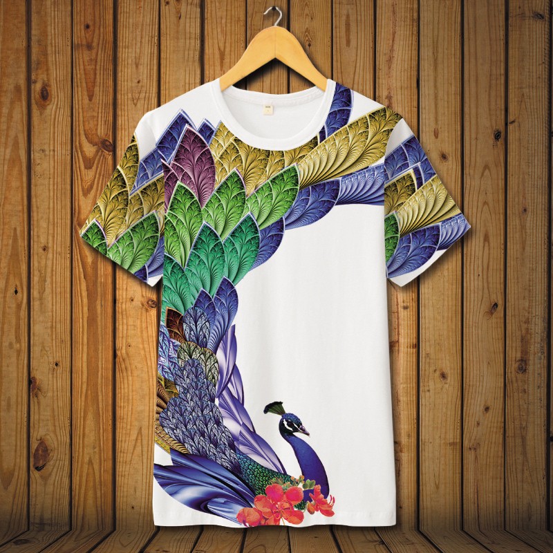 Кинески стил Исклучителна опашот на моделот личност креативни кратко sleeve т-маица Лето 2018 мода квалитет т кошула