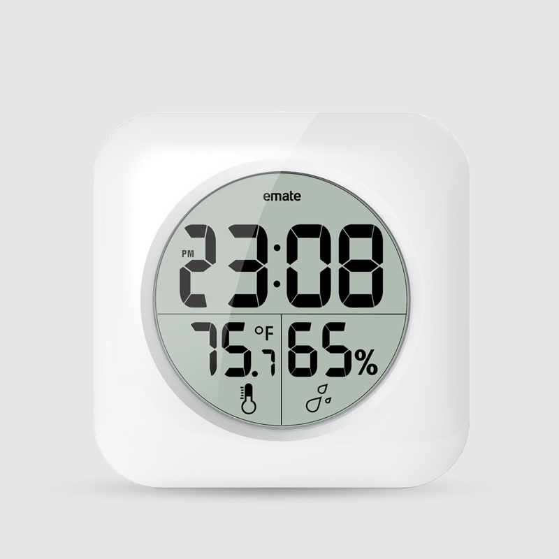 Дигитални Водоотпорен Туш Кујна Бања Relogio де parede Часовник Со Вшмукување Чаша Табела Hygrometer