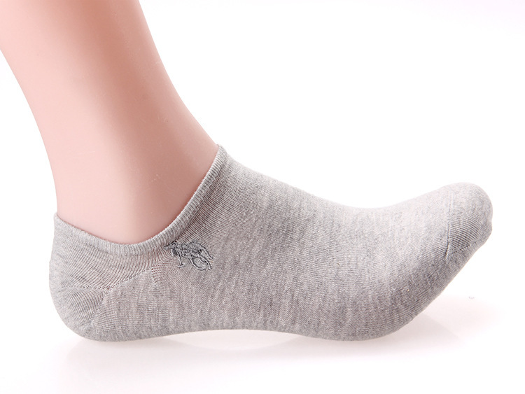 ПЈЕР поло машки чорапи 5 парови Чист памук sock везени ЛОГОТО невидливи цврсти бои лето Мажите Чорапи Секојдневен Бизнис Meias Сокс