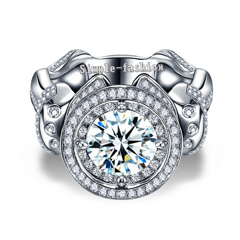 choucong Величествен Сензација Мажите прстен 3ct 5A Циркон Cz 925 Sterling silver Ангажман Свадба Бенд Прстен за Мажи