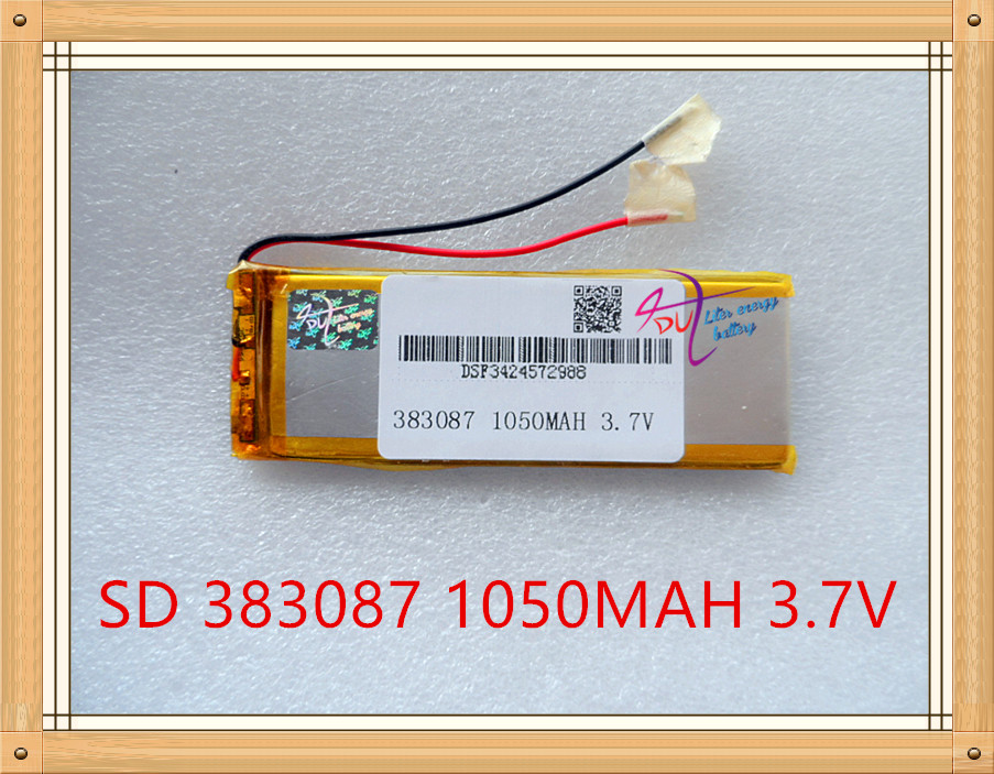 L енергија 3.7 V литиум полимер батерија 383087 1050mAh 403090 GPS DVD таблет компјутер игра MP4 MP5 navigator 353085