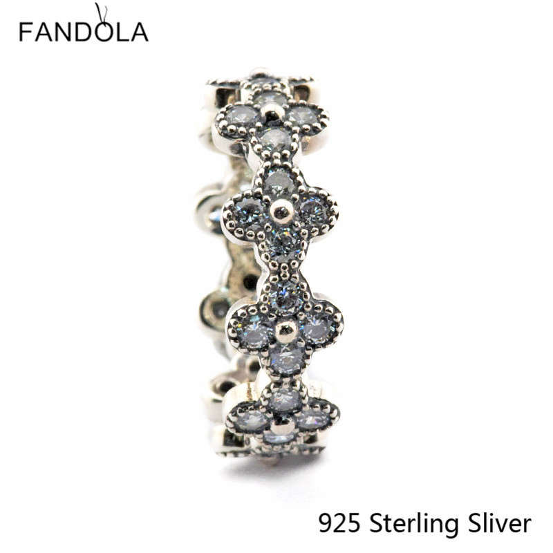 925 Sterling Silver Прстени Ориентални Цвет За Жените Оригинална Мода Шарм Европски Стил Накит CKK