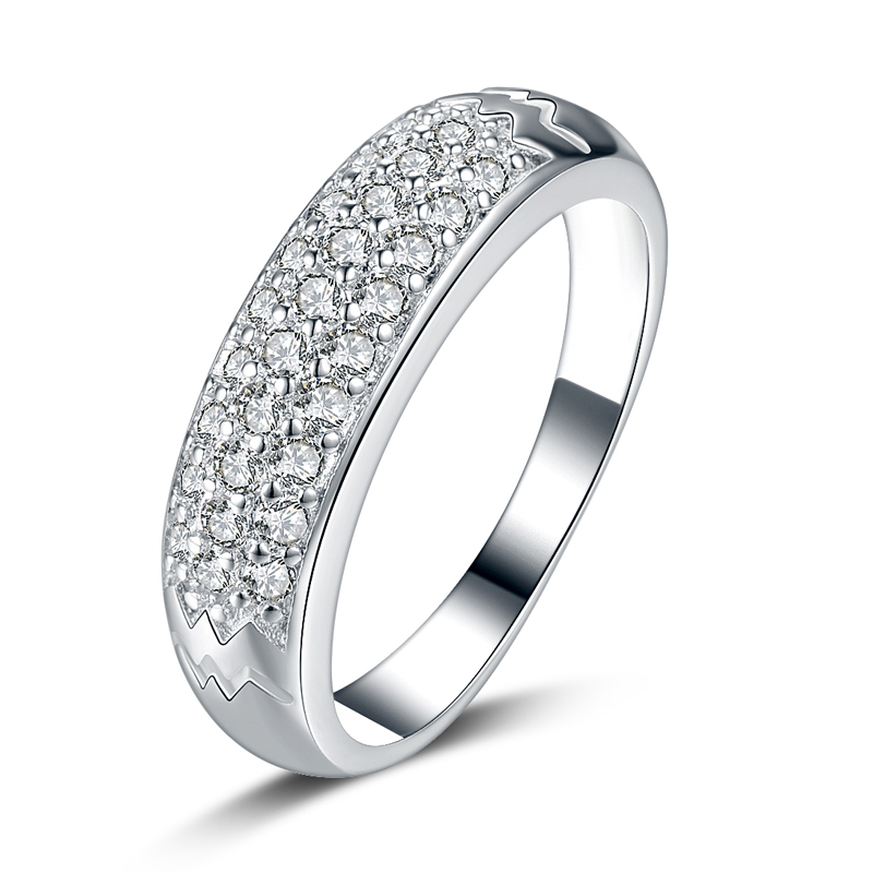 година нови пристигнување топла продаде супер сјајните CZ циркон 925 sterling silver дами'wedding прстени накит