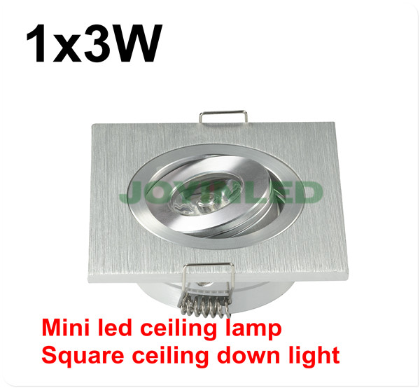 4pcs/ot мини плоштад led место светло четка сребро дијаметар 60mm 42mm се отвори дупка вдлабнати таванот led светлото на рефлекторите за дома