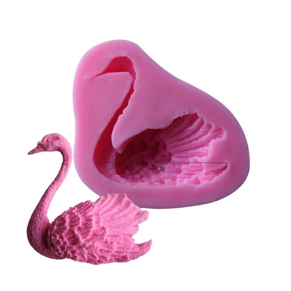 Симпатична Swan Goose Форма 3D Силикони Торта Фондан Мувла, Торта Декорација Алатки Сапун Свеќа Габи,