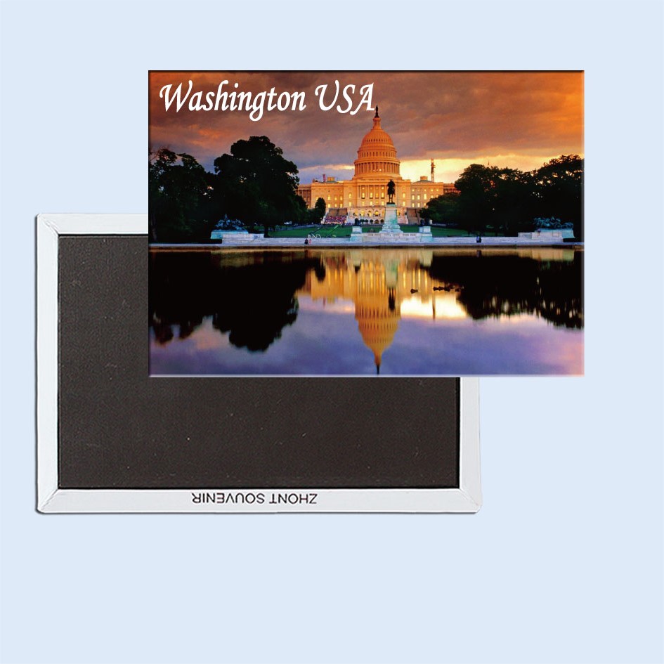 Главниот Рефлексии на Зајдисонце, Вашингтон САД 24518 Фрижидер Магнет