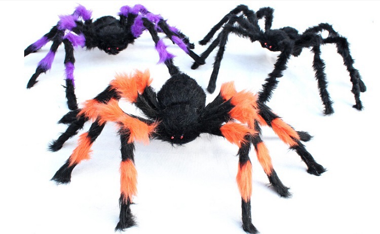 75см да 200cm супер големи кадифен spider изработени од жица и кадифен црн и многоцветни стил за партијата или ноќта