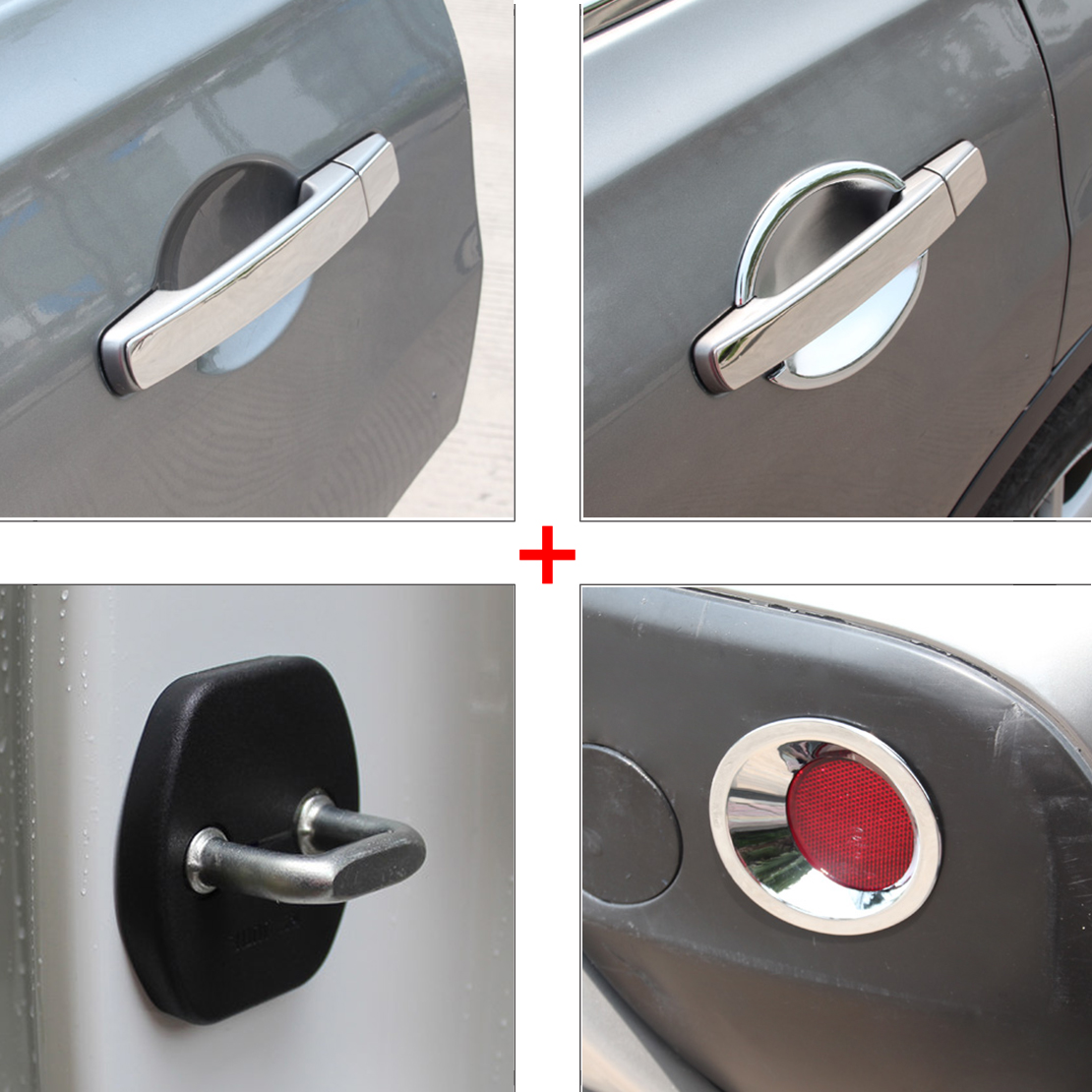 DWCX Нов Chrome Врата се Справи со Маска + Чаша Сад + Задни Светла за Магла Маска + Вратата Напаѓач Покритие за Nissan