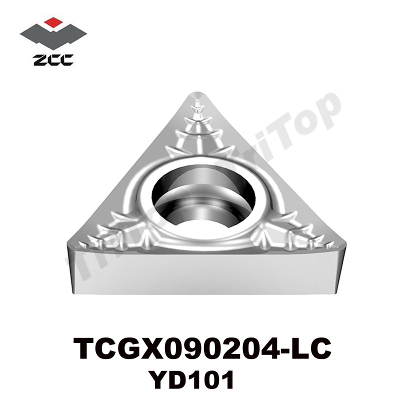 TCGX090204-LC карбид пресвртна машина zcc.кт TCGX 090204 LC YD101 (10pcs/Многу) вртење алатки позитивни Вметнете за алуминиум