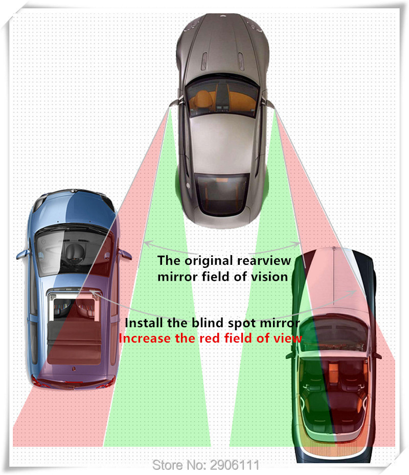 2 парчиња 360 степени Автомобил огледало Широк Агол Конвексни Слепа Точка огледало за Рено clio megane 2 3 captur логан