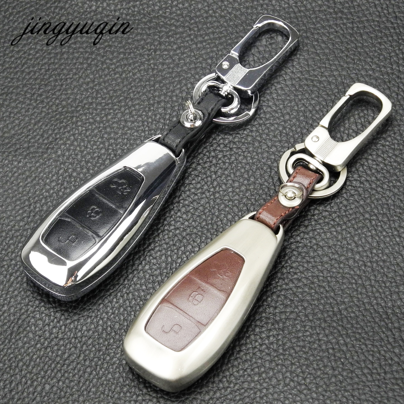 jingyuqin Автомобил Копче Smart Далечинскиот Клуч Случај за Ford Fiesta Фокус Mondeo/Fiesta/Фокус/Титаниум 3 Копчето
