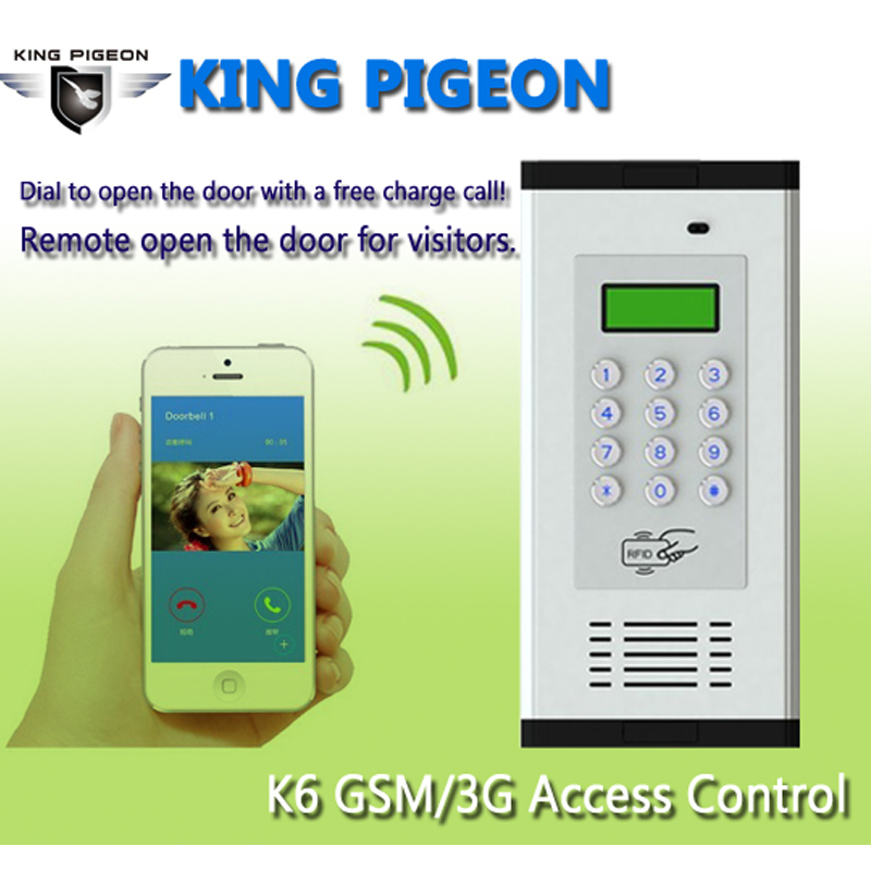 3G GSM Контрола на Пристап Аларм Систем Спогодба Поддржува СМАРТ Картичка за станбени работи за 200 соба сопственици K6