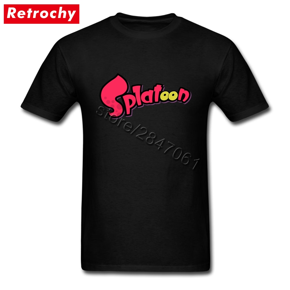 Моден Дизајнер T-Shirt splatoon Логото Млад Човек со Кратки Ракави О Вратот Памук, Tee Мажите Дечко Урбани Носат