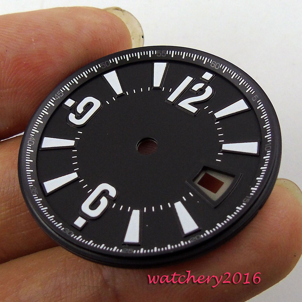 31.5 мм црно стерилни dial бел означува одговара ETA 2836 Mingzhu 2813 движење Мажите се Види dial