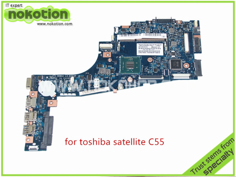 NOKOTION плоча ZBWAA LA-B303P Рев 1.0 K000891450 За toshiba satellite C55-B5202 C55 Intel Celeron N2840 SR1YJ DDR3