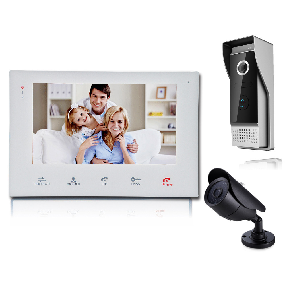 HomefongWaterproof Doorphone/Врата Видео Врата Телефон спогодба 7 Инчен Спогодба Следење 1 видео надзор Камера и 1 Камера