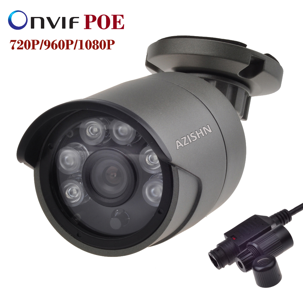 IP Камера РОЕ 720P/960P/1080P 6pcs НИЗА LED P2P ONVIF Водоотпорен Отворен Метал IP66 Безбедносен видео надзор на Камерата РОЕ Кабел