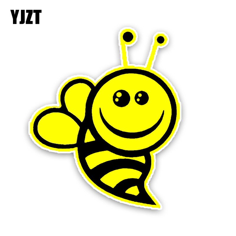 YJZT 11.2CM13.4CM Мода Прекрасна Пчели Обоени ПВЦ Автомобил Налепница Браник Прозорец Графички Декорација Ц1-5168