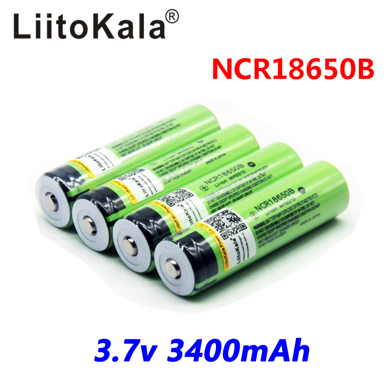2017 liitokala 18650 3400 Батеријата 3400mAh 3.7 V NCR18650B Батерија Li-ion Батерија за Светло копче за panasonic (НЕ PCB)