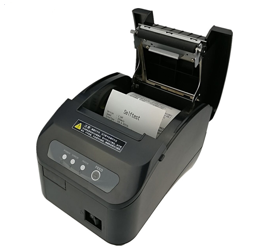 Висок квалитет 80mm ПОС термички приемот печатач автоматска машина за сечење брзина на печатење Брз USB+Сериски/Ethernet