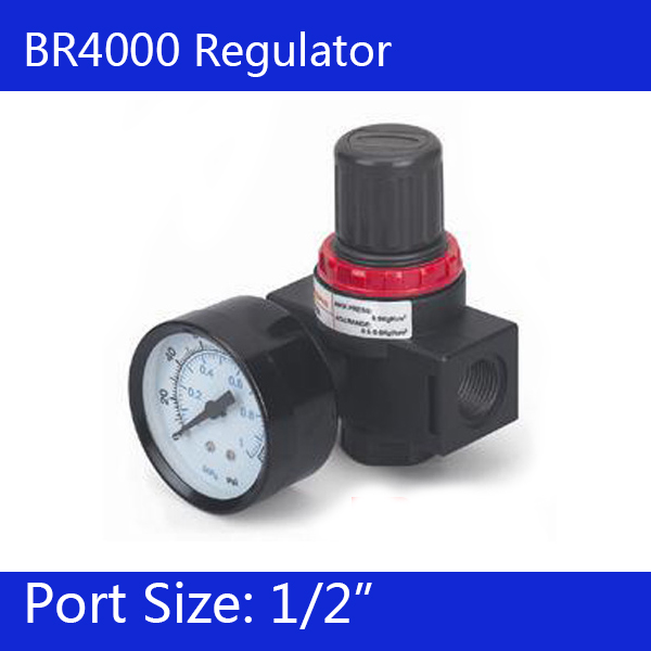 Бесплатен Превозот BR4000 Регулатор на Притисок 1/2 BSPT со Мерач и Заградата 1000L/мин