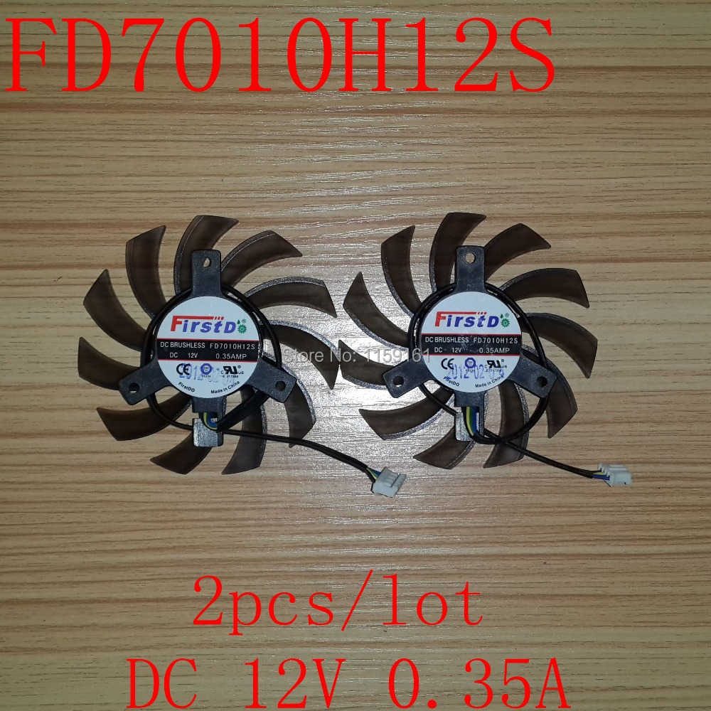 Бесплатен превозот Computador Вентилаторот за Ладење FD7010H12S 75mm 4Pin 12V 0.35 за Графика Видео Картичка MSI R6790
