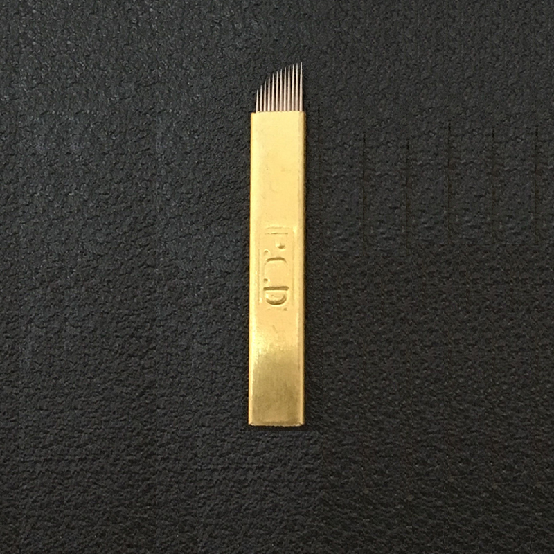 Тешко 0.25 mm PCD 12 Pin Трајна Шминка Веѓа Tatoo Сечилото Microblading Игли За 3D Везови Прирачник Тетоважа Пенкало Ма