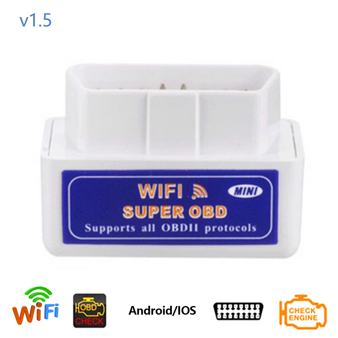 Dewtreetali Wifi ElM 327 OBD2 Автомобил Дијагностички Алатка OBDII Скенер Интерфејс за Android & IOS Систем Elm327 Wifi Mini