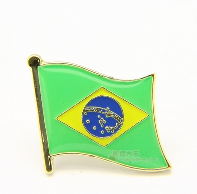Националното Знаме Метал Lapel Pin Знаме Pin Бразил