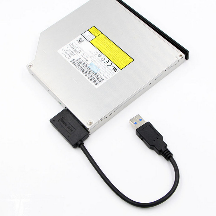 USB3.0 Тенок SATA во USB адаптер Конвертор за лаптоп е DVD оптички диск 7+6 pin