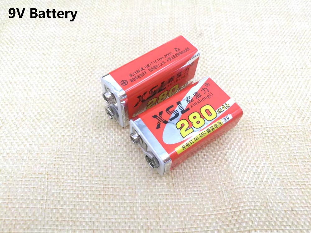 XSL-6F22 9V Батерија 280 mAh Батерии Multimeter микрофон Батеријата + 9V 212 полнач