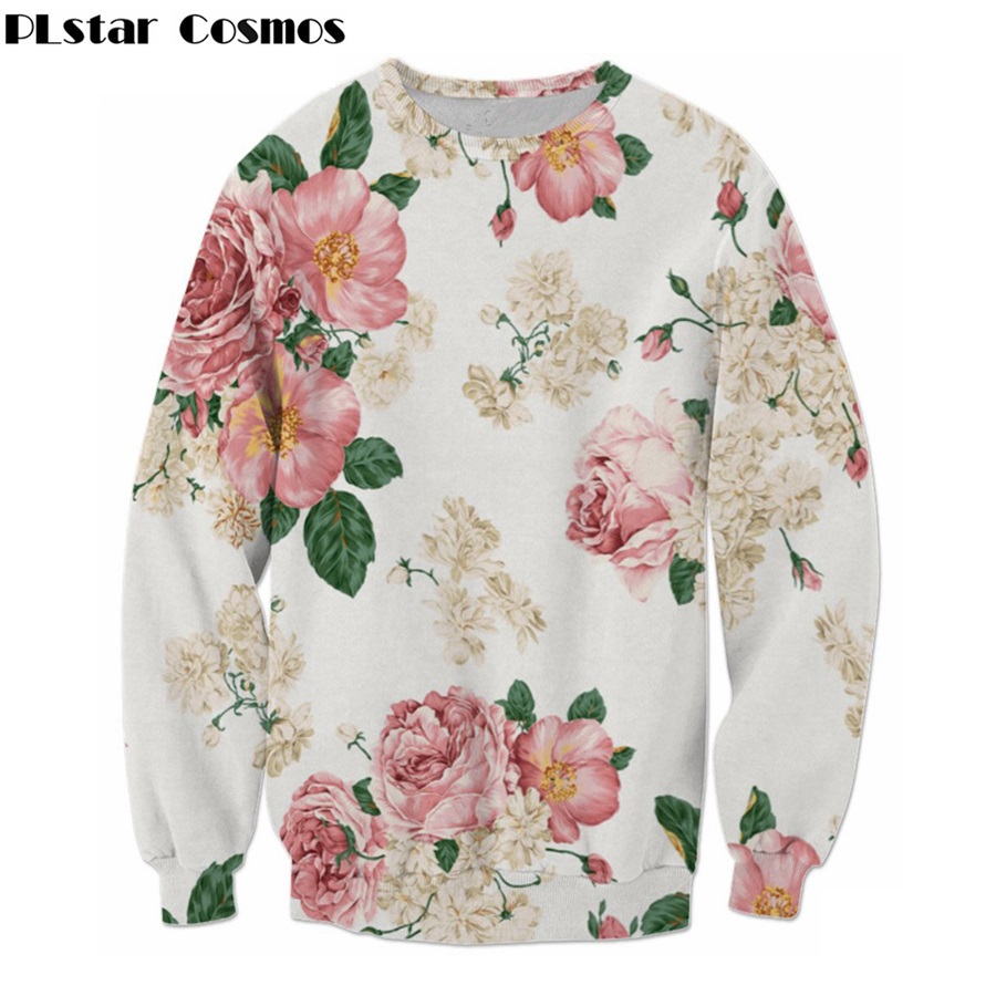 PLstar Космосот бесплатен превозот 2018 Есен нов моден Бренд облека Зголеми цвет 3d печатење дуксери мажи жени секојдневен pullovers