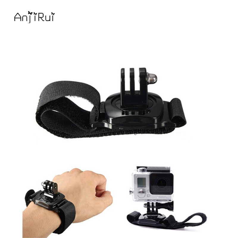 ANJIRUI Спортски камера Додатоци за GoPro рака со hero3 +/3 360 степени ротирачки рака со hero4 врвка за околу рака додатоци