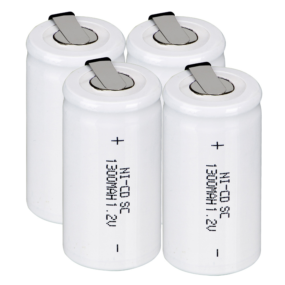 2017 Anmas моќ !4 ПАРЧИЊА сет Под C SC батеријата 1.2 V 1300mAh Ni-Cd NiCd Батерија 4.25 CM*2,2 СМ -Бела Боја