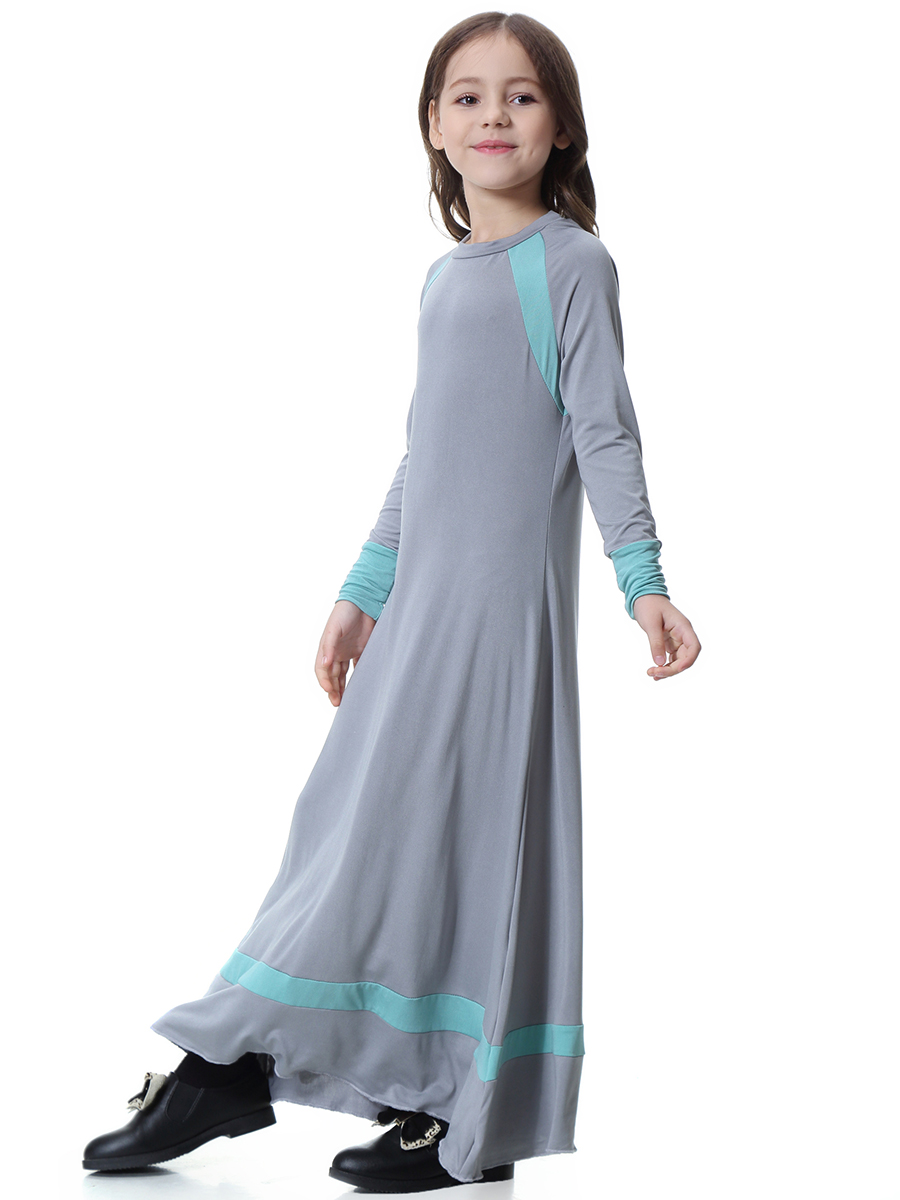 Муслимански Деца Абаја Девојки Долга Облека Наметки Макси Фустан Кимоно Jubah Рамадан Блискиот Исток Мароко Арапските Caftan Исламска Облека