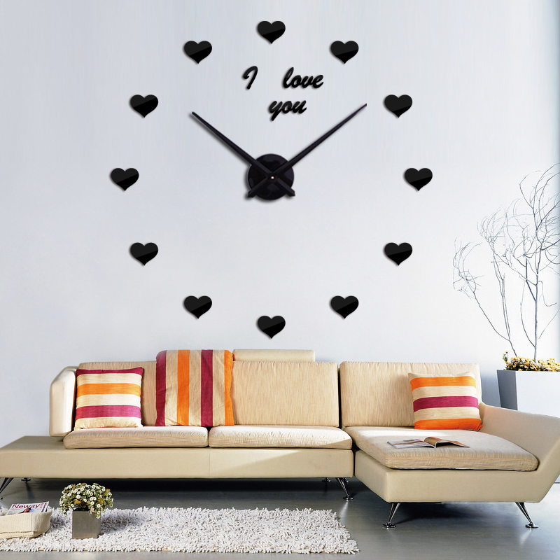 2017 нови ѕиден часовник модерен дизајн reloj де споредено кварц се види голем декоративни часовници европа дневна соба акрилик 3d налепници