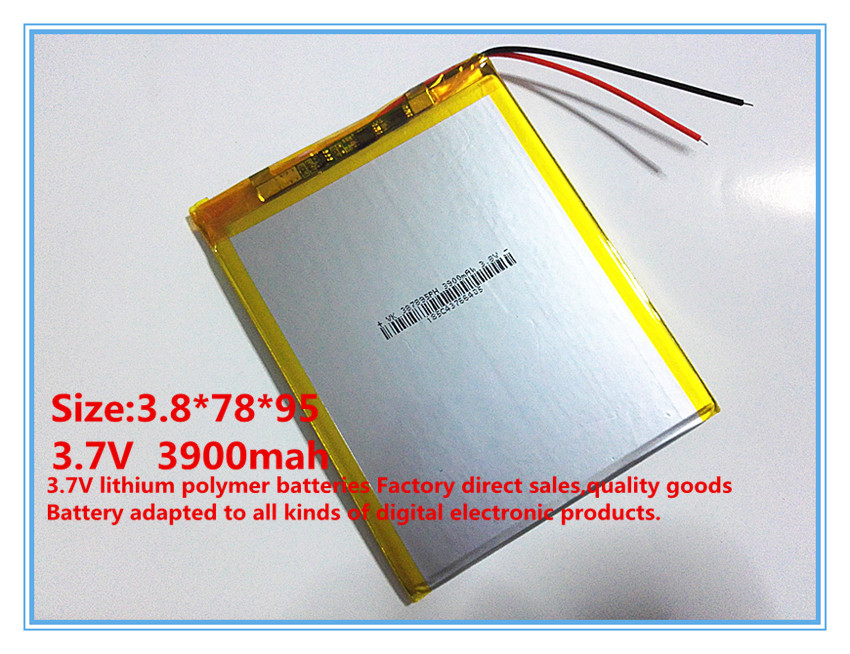 најдобри батеријата бренд На Новата Батерија 387895 3900mAH Li-ion Таблет компјутер батеријата За 7,8,9 инчен таблет КОМПЈУТЕР ICOO 3.7 V Полимер lithiumio