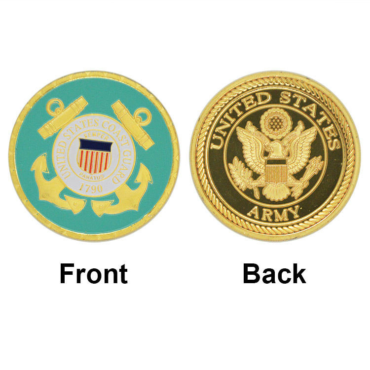 Топла Нови Сад Coast Guard Злато Позлатен Монета Единствен Американски Воени Комеморативна Монети Сувенири Предизвик