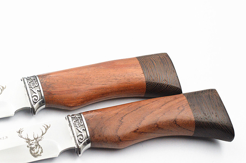 ДОКСА 440C Нерѓосувачки Челик Фиксна Сечилото Ловечки Нож Wenge Дрво се Справи со Нови Права Ножеви Алатка