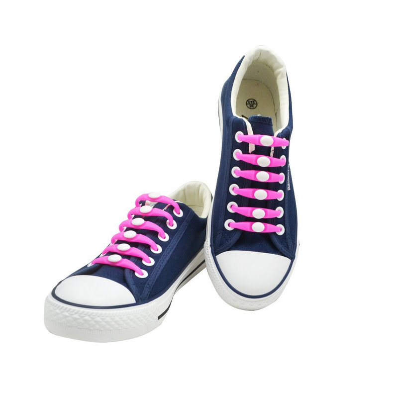12pcs/Пакет Пинк Не се Врзуваат Силикони Shoelaces За Девојки Стилски Еластична Чевли Laces За Патики Canva Чевли
