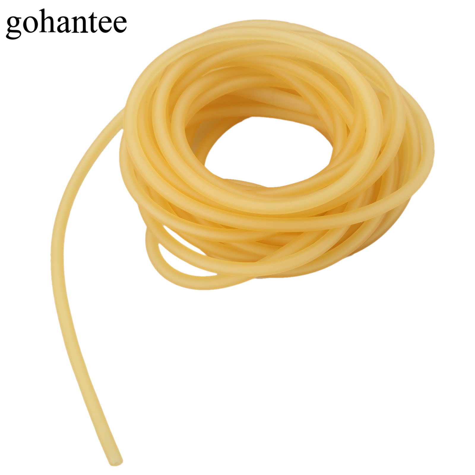 gohantee Жолта 5M Природен Латекс Гума, Цевка Elastica Bungee за Лов на Slingshot Катапулт 1.6mmX3.6mm 1636 Гума Бендови