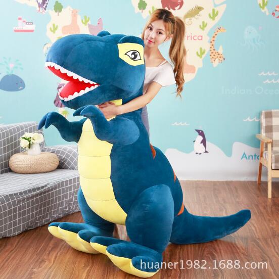 110cm Големи Tyrannosaurus Кукла Диносаурус Кадифен Играчки за спиење перница кукла деца подарок голема големина
