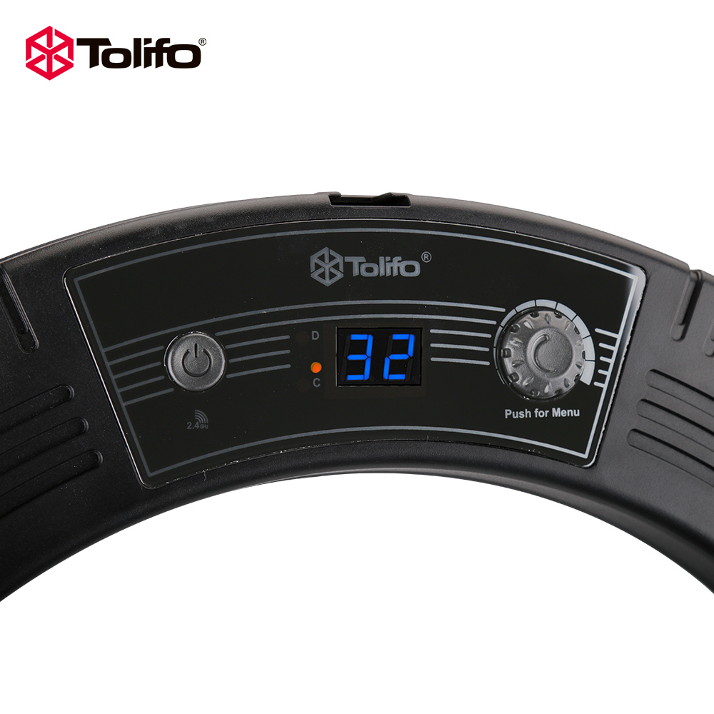 Tolifo R48B 48W Bi-боја 2.4 G Безжичниот Далечински Управувач Dimmable Камера/Видео/Фотографија LED Прстен Светлина Два
